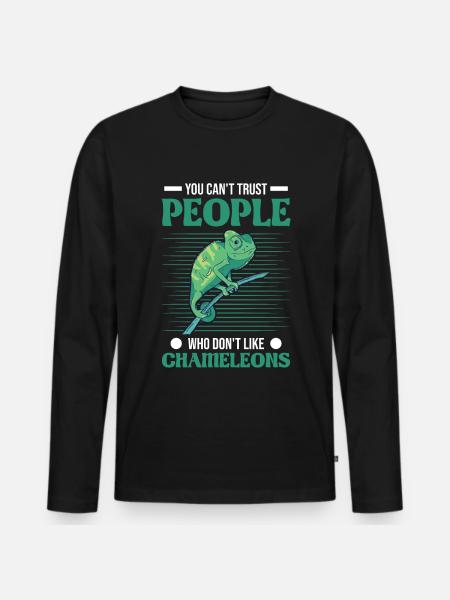 Chameleon amant Chameleon - T-shirt manches longues Premium bio Homme - noir