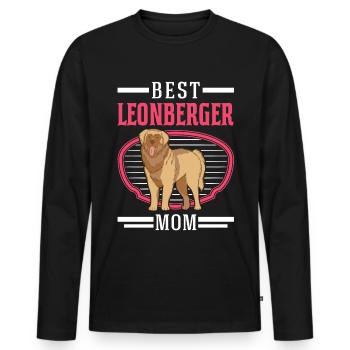 Meilleure maman Leonberger - T-shirt manches longues Premium bio Homme - noir - Devant - Nico (187cm)