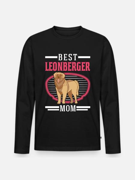 Meilleure maman Leonberger - T-shirt manches longues Premium bio Homme - noir