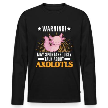 Axolotl Gift Tail Lurch - Men's Premium Organic Long Sleeve Shirt - black - Front - Nico (187cm)