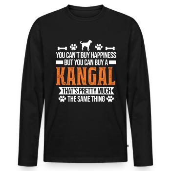 Kangal Glücklich Chien de berger anatolien - T-shirt manches longues Premium bio Homme - noir - Devant - Nico (187cm)