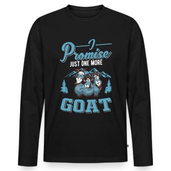 Je promets juste une chèvre de plus Chèvre Chèvre Hôte Chèvre - T-shirt manches longues Premium bio Homme - noir - Devant - Nico (187cm)
