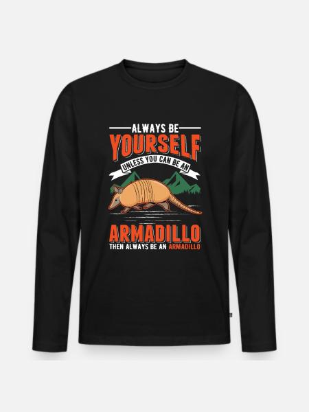 Armadillo Gift Armadillo - Men's Premium Organic Long Sleeve Shirt - black
