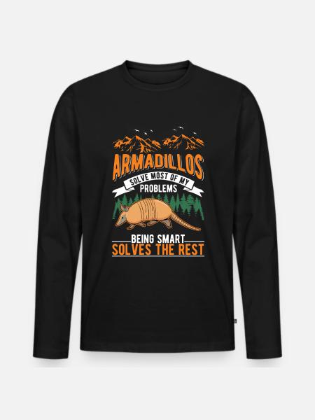 Armadillo Gift Armadillo - Men's Premium Organic Long Sleeve Shirt - black