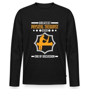 Meilleur physiothérapeute Physiothérapie Physio - T-shirt manches longues Premium bio Homme - noir - Devant - Nico (187cm)