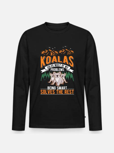 Koala Gift Koala Bear - Men's Premium Organic Long Sleeve Shirt - black