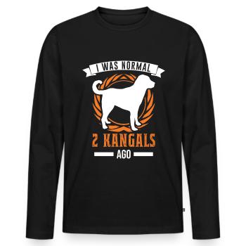 2 Kangal Anatolischer Hirtenhund Kangal - Männer Premium Bio Langarmshirt - Schwarz - Vorne - Nico (187cm)