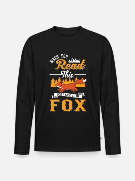 Fox Gift Red Fox - Men's Premium Organic Long Sleeve Shirt - black