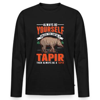 Soyez toujours vous-même Sauf si vous pouvez être un Tapir - T-shirt manches longues Premium bio Homme - noir - Devant - Nico (187cm)