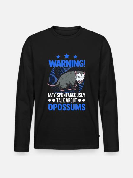 Opossum Geschenk Possum Beutelratte - Männer Premium Bio Langarmshirt - Schwarz