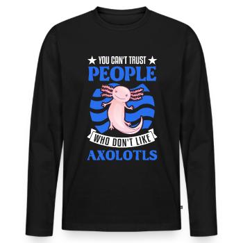 Axolotl Gift Tail Lurch Axolotl - Men's Premium Organic Long Sleeve Shirt - black - Front - Nico (187cm)