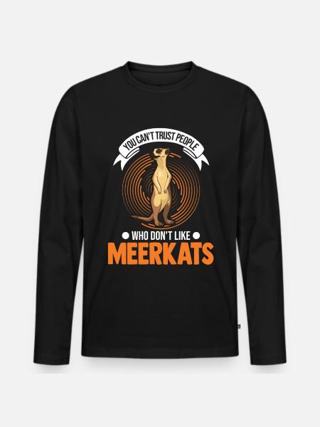 Suricate Cadeau Suricate Suricate - T-shirt manches longues Premium bio Homme - noir
