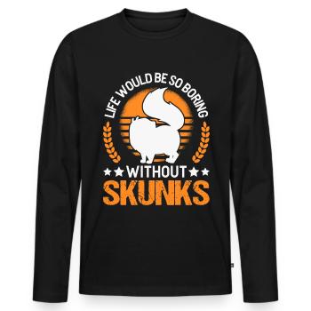 La vie serait si ennuyeuse sans Skunks Skunk - T-shirt manches longues Premium bio Homme - noir - Devant - Nico (187cm)