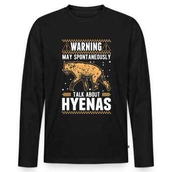 Peut parler spontanément de Hyènes Hyène - T-shirt manches longues Premium bio Homme - noir - Devant - Nico (187cm)