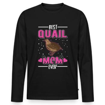 Meilleure maman de caille jamais Wachtel - T-shirt manches longues Premium bio Homme - noir - Devant - Nico (187cm)
