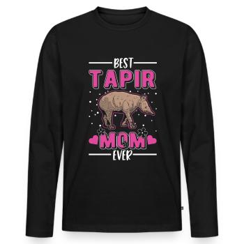 Best Tapir Mom Ever - Männer Premium Bio Langarmshirt - Schwarz - Vorne - Nico (187cm)