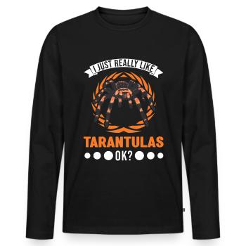 J’aime vraiment Tarantulas ok Tarantula - T-shirt manches longues Premium bio Homme - noir - Devant - Nico (187cm)