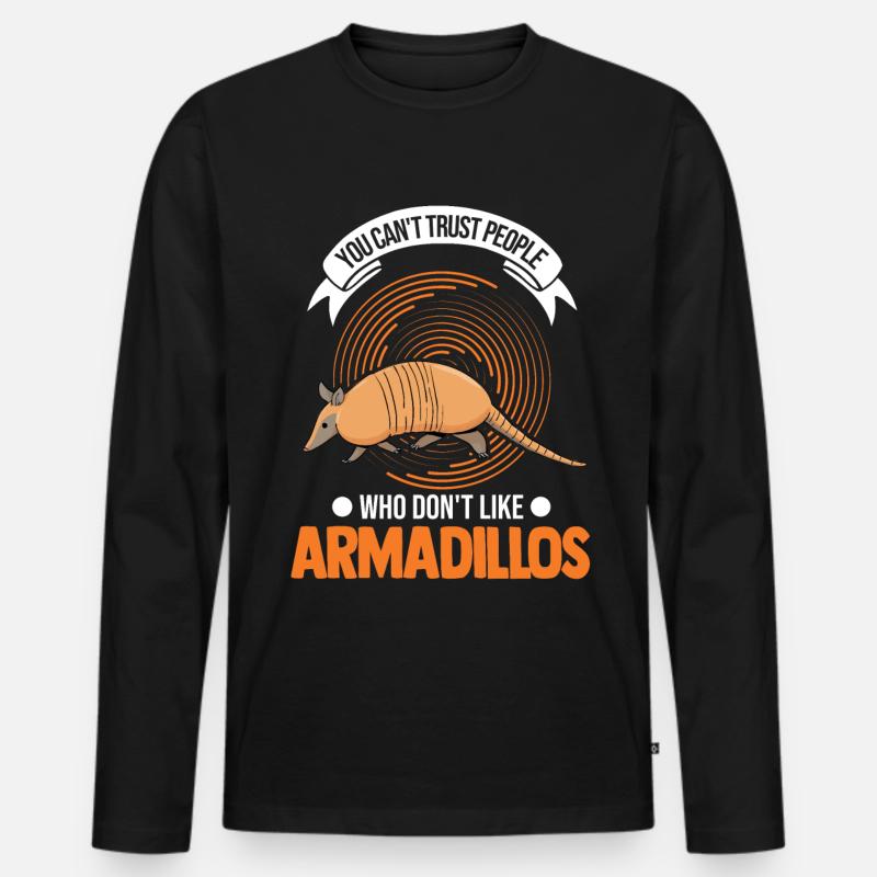 Armadillo Geschenk Gürteltier - Männer Premium Bio Langarmshirt - Schwarz