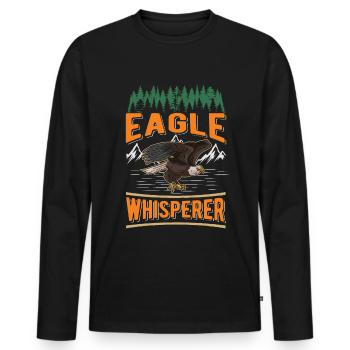 Eagle Whisperer Eagle Breeding Falconer Aigle royal - T-shirt manches longues Premium bio Homme - noir - Devant - Nico (187cm)