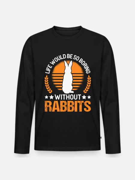 Rabbit Gift Rabbit Rabbit - Men's Premium Organic Long Sleeve Shirt - black