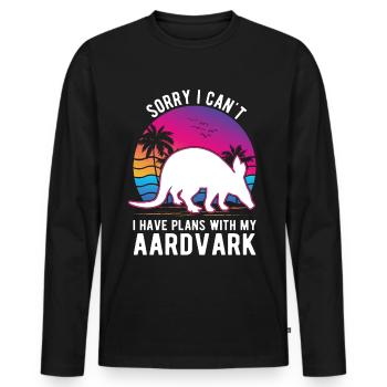 Erdferkel Geschenk Aardvark - T-shirt manches longues Premium bio Homme - noir - Devant - Nico (187cm)