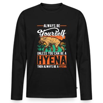 Soyez toujours vous-même Sauf si vous pouvez être une Hyena Hyäne - T-shirt manches longues Premium bio Homme - noir - Devant - Nico (187cm)