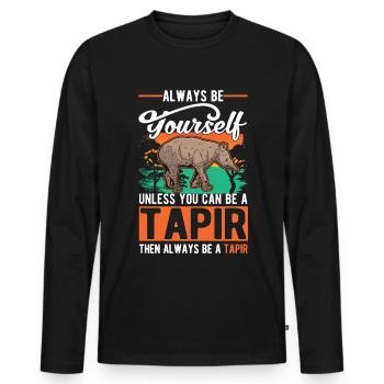 Soyez toujours vous-même Sauf si vous pouvez être un Tapir - T-shirt manches longues Premium bio Homme - noir - Devant - Nico (187cm)