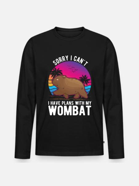 Wombat australien - T-shirt manches longues Premium bio Homme - noir