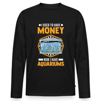 Aquarium Money Aquaristics Aquarist Aquarist - Men's Premium Organic Long Sleeve Shirt - black - Front - Nico (187cm)