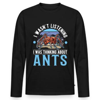 Ants Ant Farm Anthill Fire Ants - Men's Premium Organic Long Sleeve Shirt - black - Front - Nico (187cm)