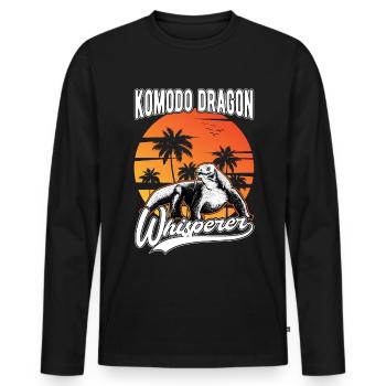 Komodowaran Flüsterer Komodo Dragon Whisperer - Männer Premium Bio Langarmshirt - Schwarz - Vorne - Nico (187cm)