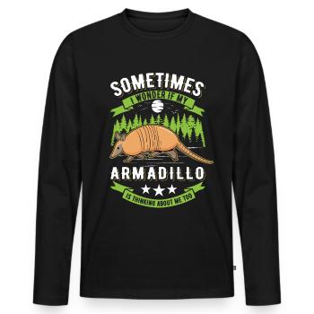 Tatou Cadeau Tatou - T-shirt manches longues Premium bio Homme - noir - Devant - Nico (187cm)