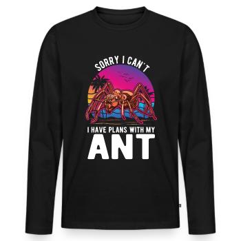 Ameisen Ameisenfarm Ameisenhaufen Feuerameisen - Männer Premium Bio Langarmshirt - Schwarz - Vorne - Nico (187cm)
