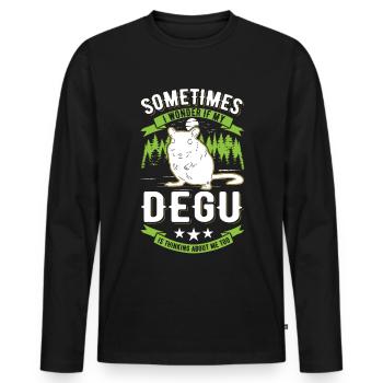 Degu owner shrub rat forest degu - Men's Premium Organic Long Sleeve Shirt - black - Front - Nico (187cm)