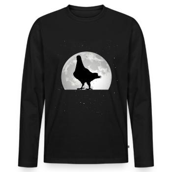 Taube Mond Taubenzüchter Stadttaube - Männer Premium Bio Langarmshirt - Schwarz - Vorne - Nico (187cm)
