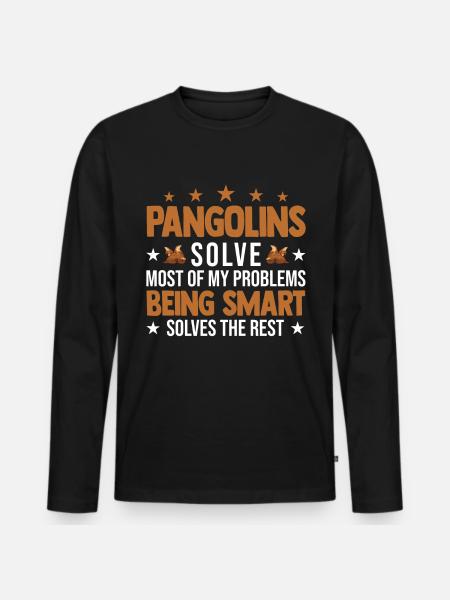Pangolin Cadeau Pangolin - T-shirt manches longues Premium bio Homme - noir