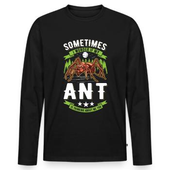 Ameisen Ameisenfarm Ameisenhaufen Feuerameisen - Männer Premium Bio Langarmshirt - Schwarz - Vorne - Nico (187cm)