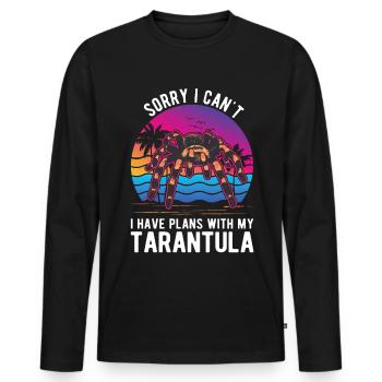 Tarantula Spider Tarantula - Men's Premium Organic Long Sleeve Shirt - black - Front - Nico (187cm)