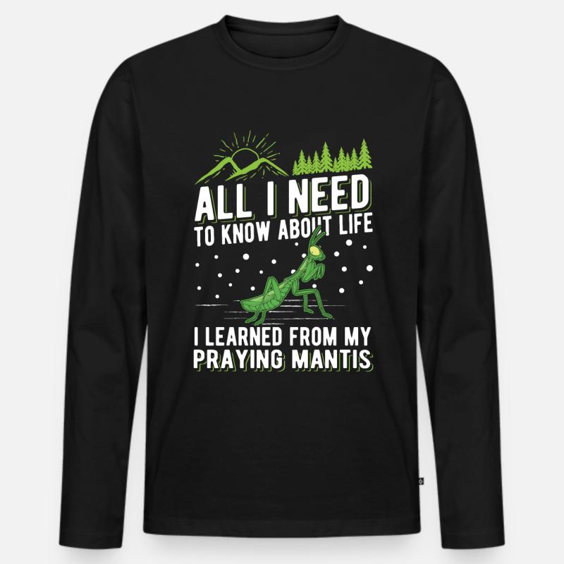 Praying mantis Mantis Mantis - Men's Premium Organic Long Sleeve Shirt - black