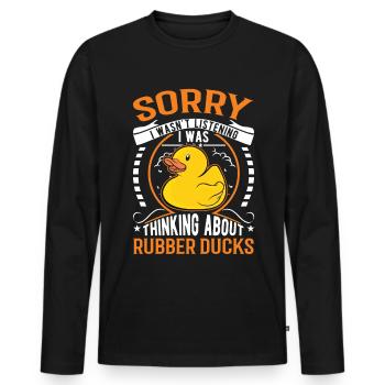 Rubber Duck Gift Squeaky Duck Bathing Duck - T-shirt manches longues Premium bio Homme - noir - Devant - Nico (187cm)