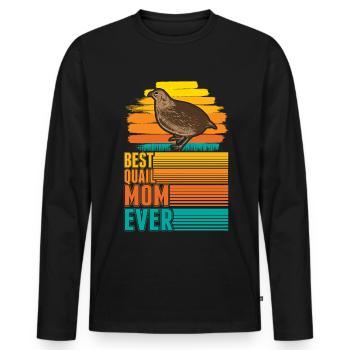 Meilleure maman de caille jamais Wachtel - T-shirt manches longues Premium bio Homme - noir - Devant - Nico (187cm)