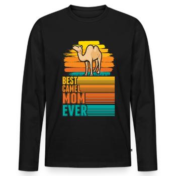 Meilleure maman chameau de tous les temps Kamel Mama - T-shirt manches longues Premium bio Homme - noir - Devant - Nico (187cm)