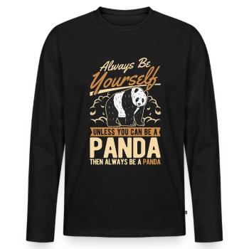 Soyez toujours vous-même Sauf si vous pouvez être un panda - T-shirt manches longues Premium bio Homme - noir - Devant - Nico (187cm)