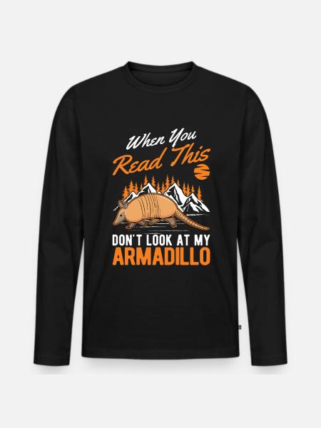 Armadillo Gift Armadillo - Men's Premium Organic Long Sleeve Shirt - black