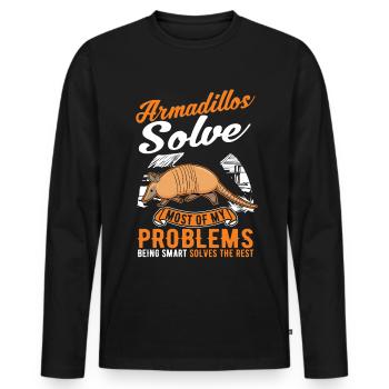 Cadeau de tatou Maître à l’omet - T-shirt manches longues Premium bio Homme - noir - Devant - Nico (187cm)