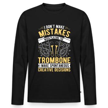 Trombone Creative Choices Tromboniste - T-shirt manches longues Premium bio Homme - noir - Devant - Nico (187cm)