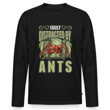 Ants Ant Farm Antshills Fire ants - Men's Premium Organic Long Sleeve Shirt - black - Front - Nico (187cm)