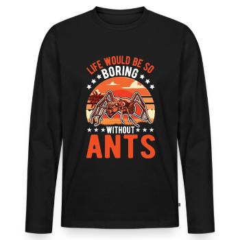 Ants Ant Farm Antshills Fire ants - Men's Premium Organic Long Sleeve Shirt - black - Front - Nico (187cm)