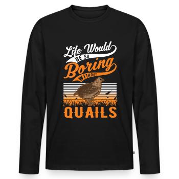 Geese Gift Goose Lovers Goose Breeders - Men's Premium Organic Long Sleeve Shirt - black - Front - Nico (187cm)