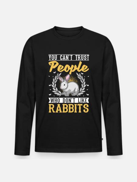 Lapin lapin lapin lapin - T-shirt manches longues Premium bio Homme - noir
